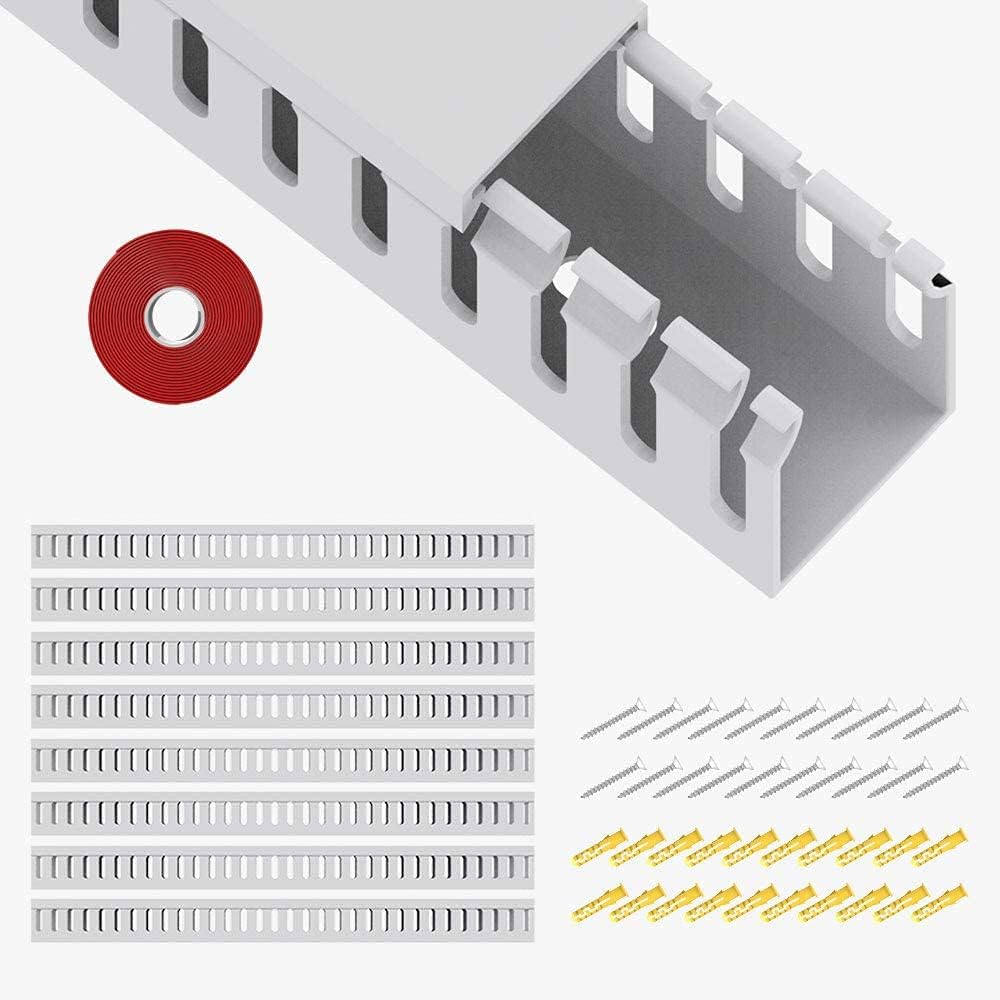 Cable Management Raceway Duct, 15.4" White