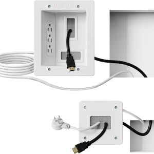 In-Wall TV Cable Concealer Kit, 3 Outlet