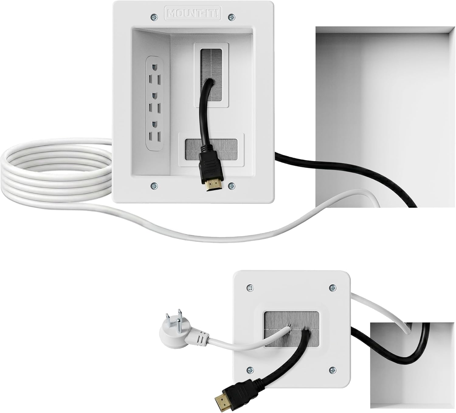 In-Wall TV Cable Concealer Kit, 3 Outlet