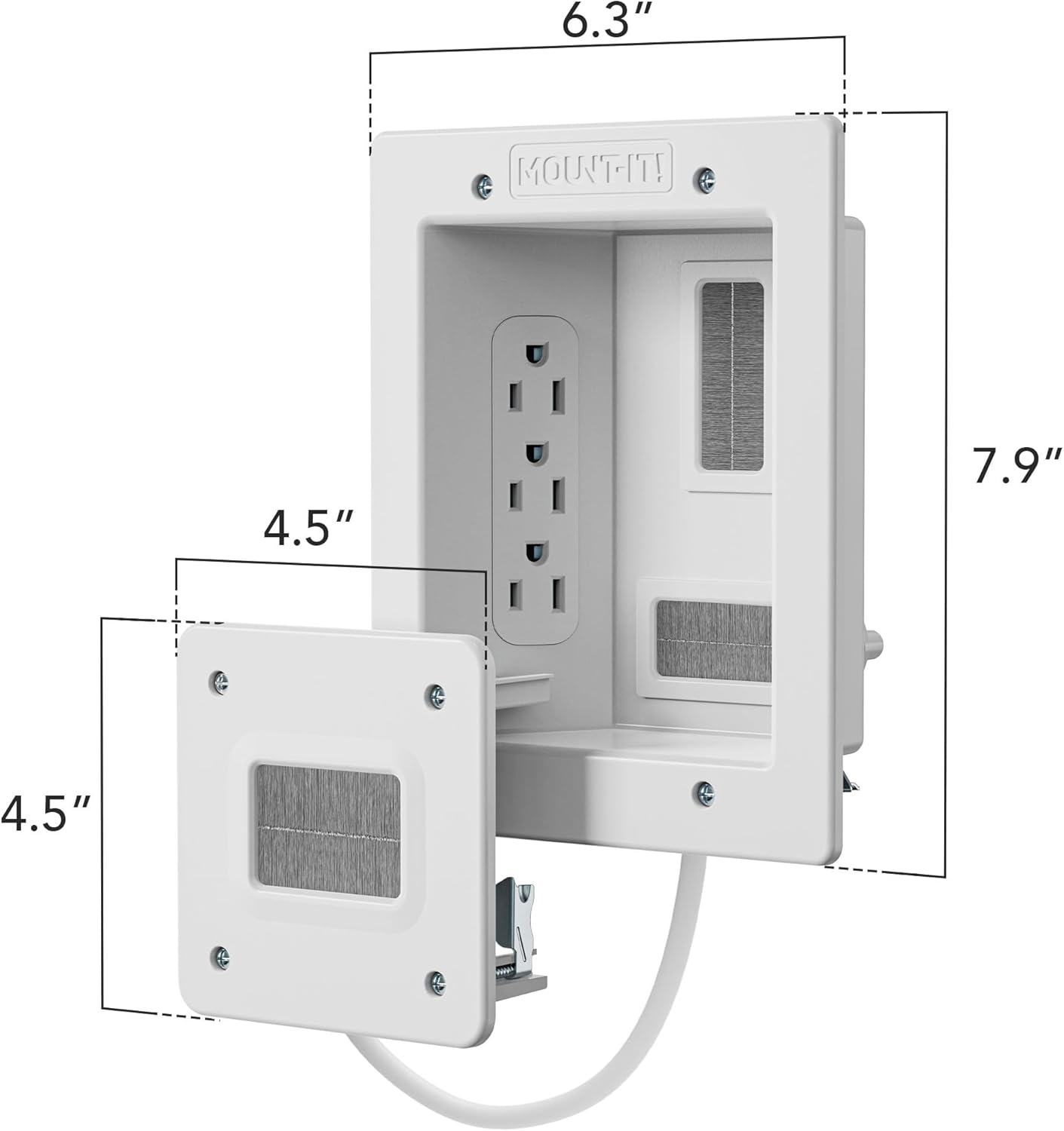 In-Wall TV Cable Concealer Kit, 3 Outlet - Image 2