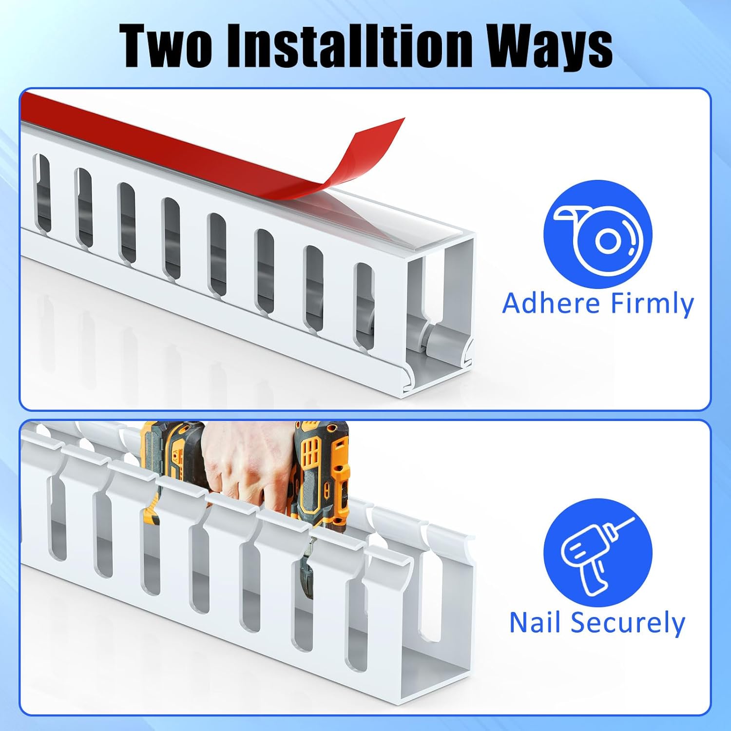 Cable Management Raceway Duct, 15.4" White - Image 4
